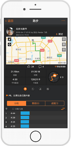 TulipSport App activity tracking